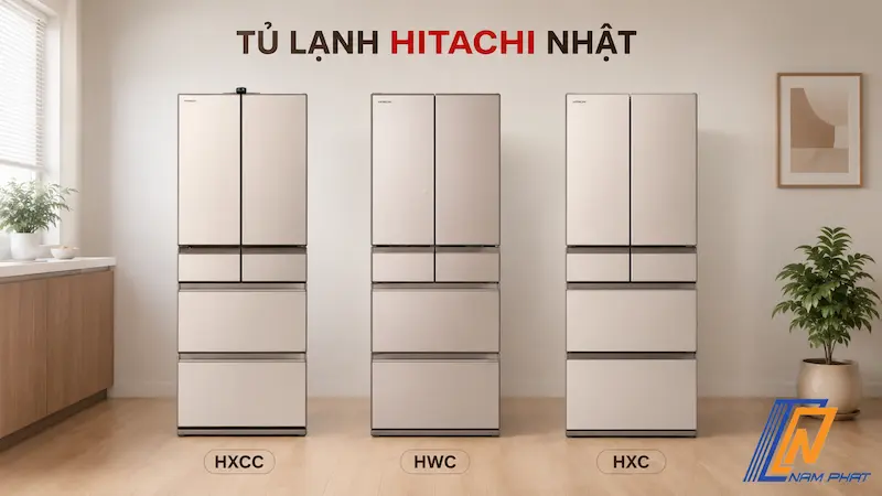 Showroom Hàng Nhật Nam Phát trưng bày các mẫu tủ lạnh Hitachi Nhật