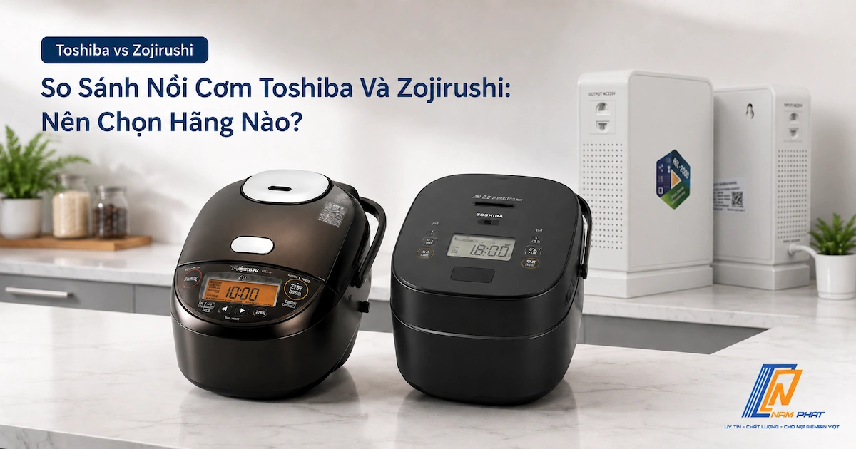 So sánh nội dung Toshiba và Zojirushi nội địa Nhật tại Nam Phát.