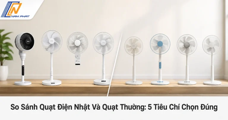 Showroom Hàng Nhật Nam Phát trưng bày các dòng quạt điện Nhật nội địa và quạt thường