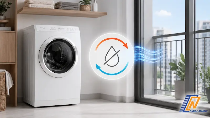 Cài đặt sấy Heat Pump khép kín không xả hơi ẩm thích hợp cho chung cư