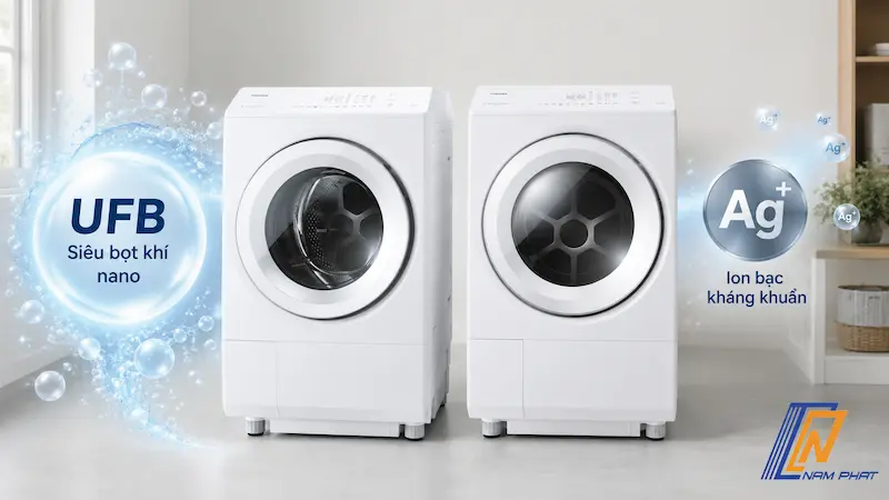 Cả hai model đều trang bị công nghệ siêu bọt khí nano UFB và ion bạc Ag