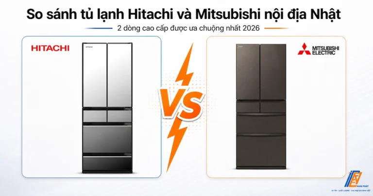 So Sánh Tủ Lạnh Hitachi VS Mitsubishi Nội Địa Nhật 2026