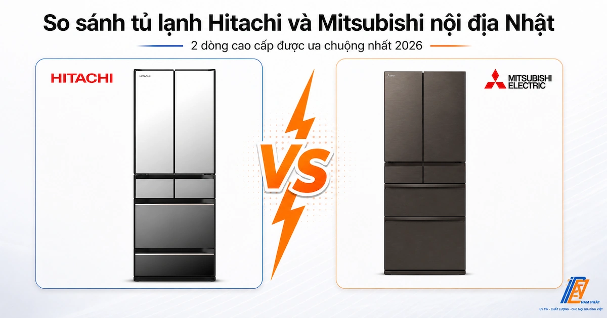 So Sánh Tủ Lạnh Hitachi VS Mitsubishi Nội Địa Nhật 2026