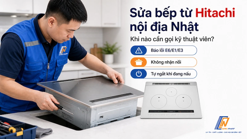 Sửa bếp từ Hitachi nội địa Nhật - khi nào cần gọi kỹ thuật viên