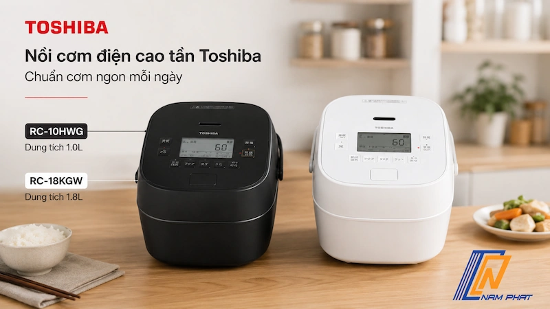 Nồi cơm điện cao tần Toshiba nội địa Nhật trưng bày tại Hàng Nhật Nam Phát