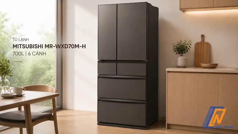 Showroom Hàng Nhật Nam Phát chuyên phân phối tủ lạnh Mitsubishi MR-WXD70M-H