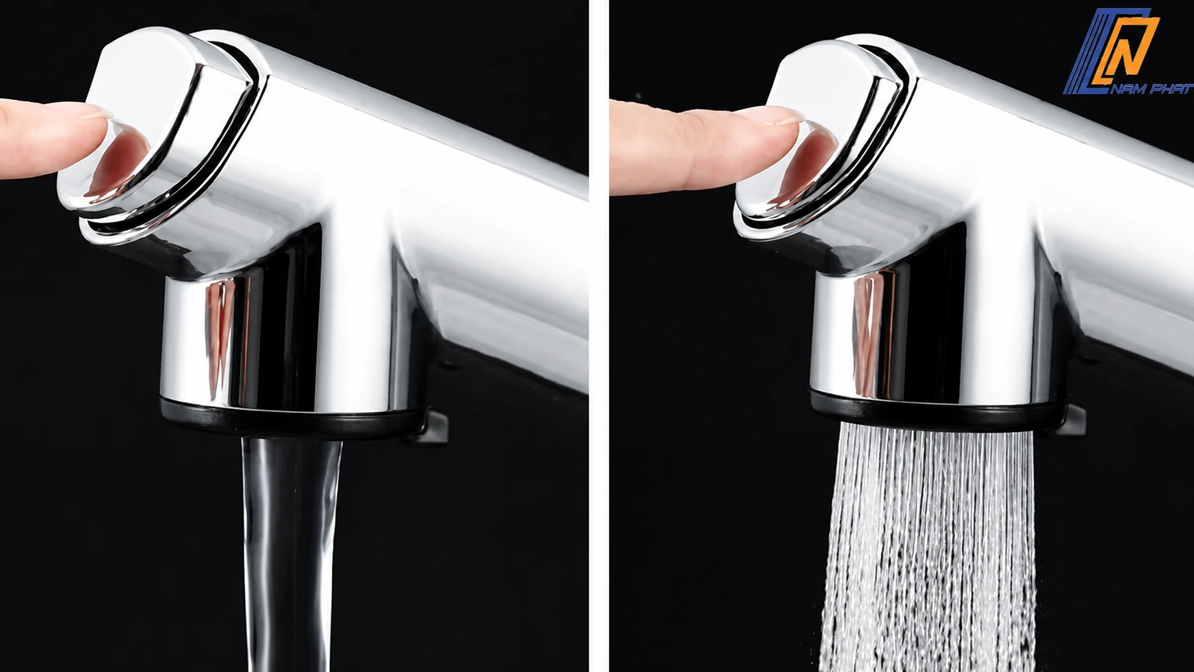 Vòi KVK KM5021T 2 chế độ tia nước - tia xòe và tia thẳng chuyển đổi 1 chạm