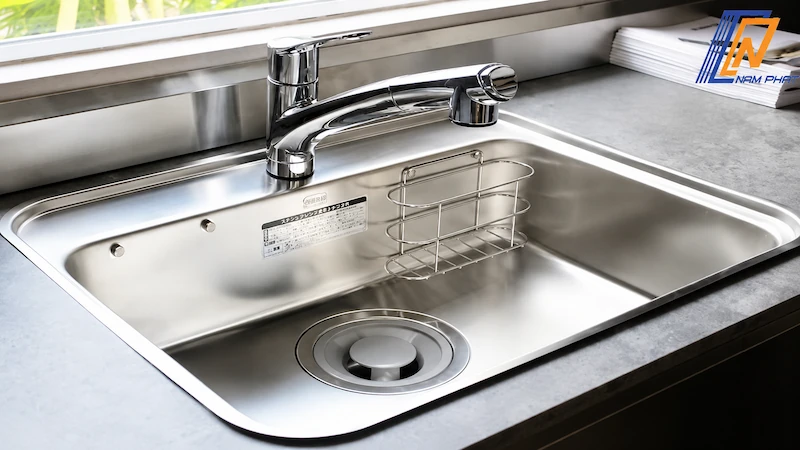 Vòi rửa bát KVK KM5021T nội địa Nhật - toàn cảnh thiết kế dáng Katana thanh mảnh