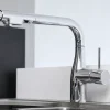 Vòi rửa bát KVK KM6061EC dáng chữ L hiện đại,