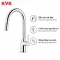 Vòi rửa bát KVK KM6061EC nội địa Nhật thiết kế thân cong mạ crôm