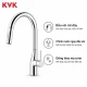 Vòi rửa bát KVK KM6061EC nội địa Nhật thiết kế thân cong mạ crôm