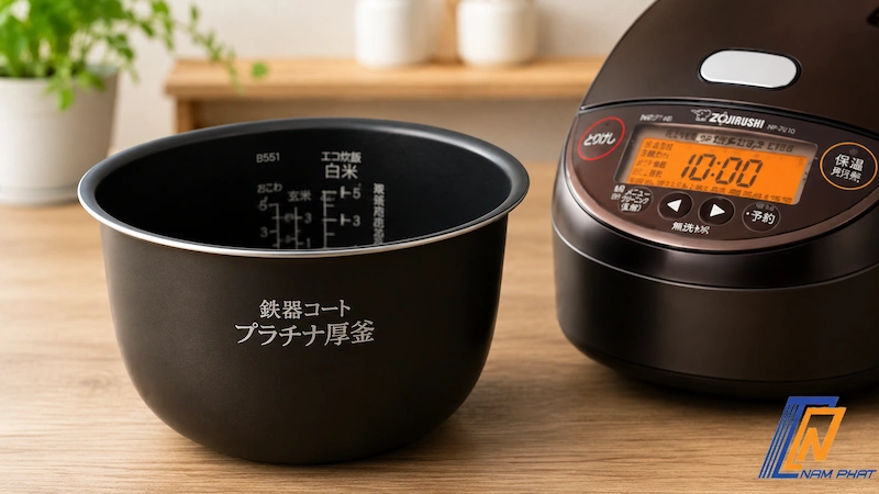 Lòng nồi cơm điện cao tần áp suất Zojirushi NP-ZU10-TD dung tích 1.0 lít