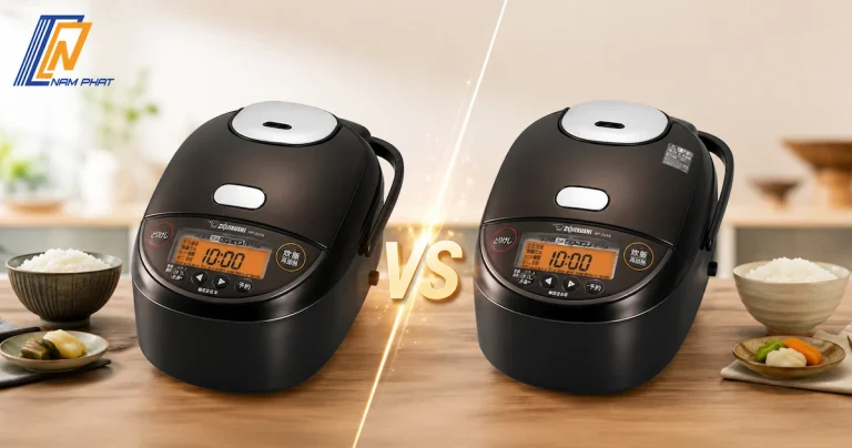 So sánh nồi cơm điện cao tần áp suất Zojirushi NP-ZU10-TD và Zojirushi NP-ZU18-TD
